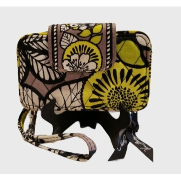 Vera Bradley Citron Wristlet ID Wallet Green White Black Retired Pattern - Picture 5 of 5